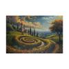 1000 Piece Church with The Swirl Flower Garden Great Jigsaw Puzzles for Adults Puzzles for Adults Toys Gift Family Decoration Puzzles view 1