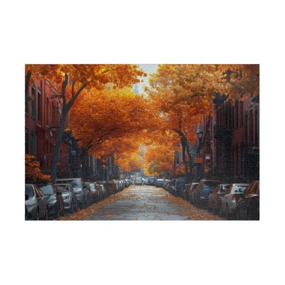 1000 Piece City Street in The Fall Great Jigsaw Puzzles for Adults Puzzles for Adults Toys Gift Family Decoration Puzzles
