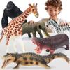 6 Pcs Large Soft Safari Animal Toys,Jumbo Animals Playset for Toddler Kids Children Boy Girl 1 2 3 4 5 Year Old,Learning Toy,Brithday view 1