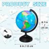 6'' Geographic World Globe,Kids Educational Globes with Stand,Decorative Rotating World Map Globes Decor,Political Globe for Child Classroom Geography Teaching,Kids Room view 2