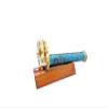 AL QAYIM Handcrafted Leather Brass Kaleidoscope with Etched Floral Pattern, Dual Turning Wheels, Unique Vintage Collectible Gift (Small Trigon) view 4