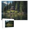 1000Pcs Jigsaw Puzzles for Adults A Lonely House On The Shore of A Lake in The Forest Challenging Puzzle for Youth Childen Home Decor Wall Art Gift,Jigsaw for Active Thinking Party Entertainment view 1