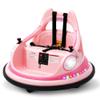 12V Electric Ride On Bumper Car for Toddler & Kids Ages 1.5-6 Years with Remote Control, 2PCS DIY Stickers, 360 Degree Spin, Lights, Sounds, Pink view 1