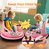 12V Electric Ride On Bumper Car for Toddler & Kids Ages 1.5-6 Years with Remote Control, 2PCS DIY Stickers, 360 Degree Spin, Lights, Sounds, Pink view 4