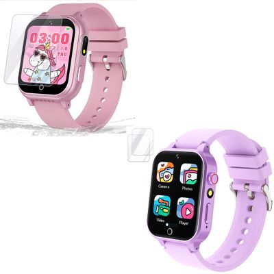 Kids Smart Watches Girls Age 5-12, High-Resolution Touchscreen Kids Watch with Video Camera Music Player Pedometer Flashlight 12/24 hr Educational Toys Birthday Gifts for Girls Ages 6 7 8
