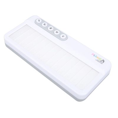 Bnineteenteam Light Up Piano Keyboard Toy for Babies, Colorful Lights Piano Keyboard Toy, Parent Child Interaction, Various Modes, Portable Design, 17 x 7.5cm (White)