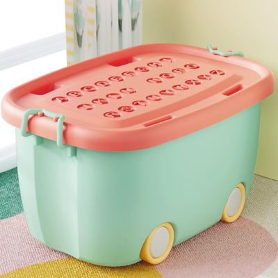 Maricruz Children's toys storage box household organizer baby clothes snacks pulley storage storage box plastic