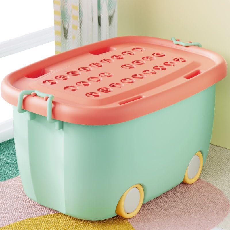 Maricruz Children's toys storage box household organizer baby clothes snacks pulley storage storage box plastic