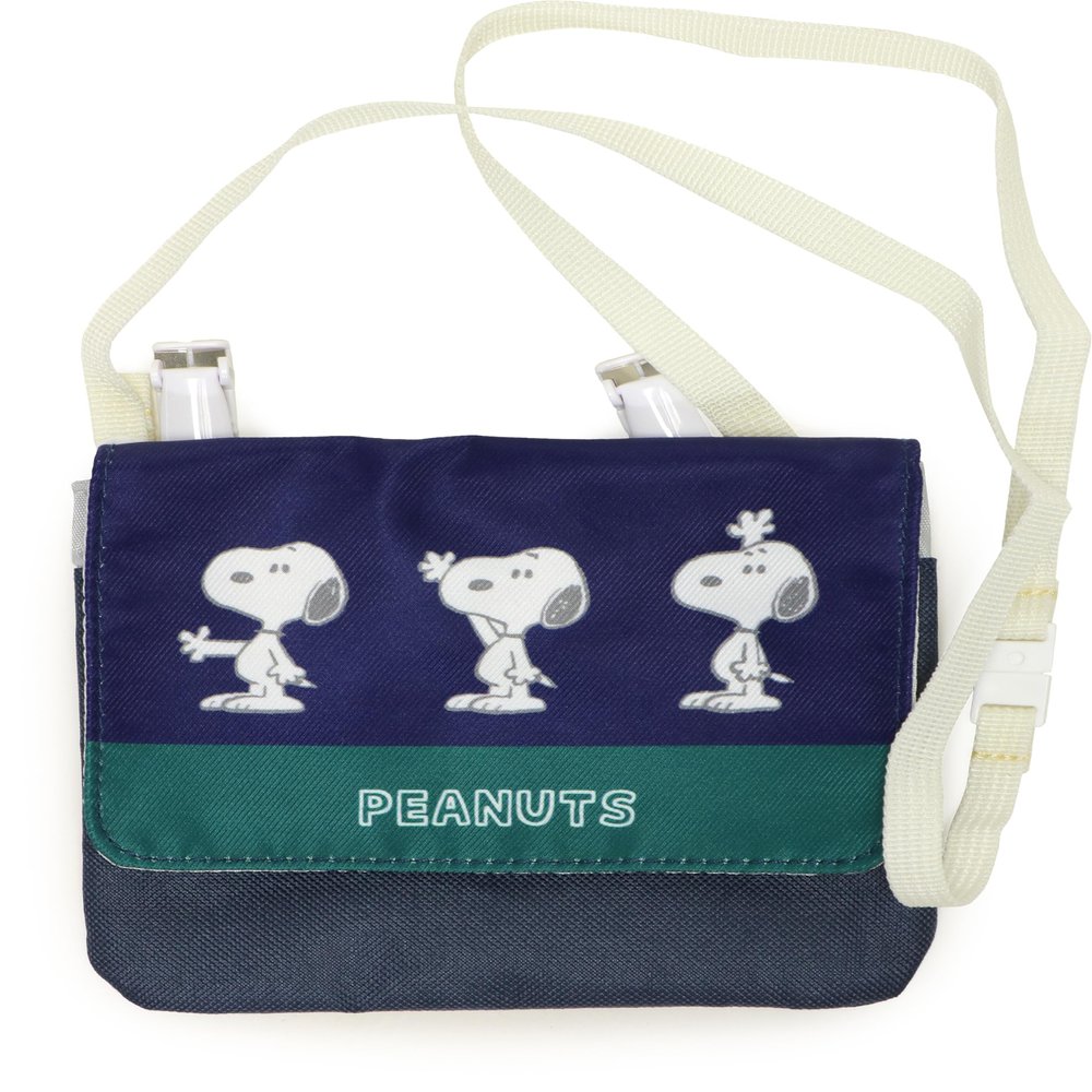Snoopy Kids Clip Pocket with Shoulder, navy, One Size