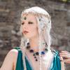 FRESHME Fairy Ear Cuffs and Crown - Renaissance Elf Ear Cuffs with Tessal and Gold Fairy Crown Prom Makeup Renfaire Fantasy Cosplay Photo Prop Accessories for Women Adlut view 3