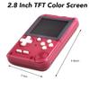Retro Mini Game Machine with 400 Classical FC Games Handheld Game Console 2.8-Inch Color Screen Support for TV Output , Presents Birthday for Kids, Adults (Red) view 2