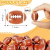 Bbiamsleep 50 Pack 1.1 Inch Mini Resin Football Mini Sport Balls Mini Brown Football Small Resin Sports Ball for Birthday Gift Superbowl Decoration Football Themed Party view 2