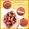 Bbiamsleep 50 Pack 1.1 Inch Mini Resin Football Mini Sport Balls Mini Brown Football Small Resin Sports Ball for Birthday Gift Superbowl Decoration Football Themed Party view 3