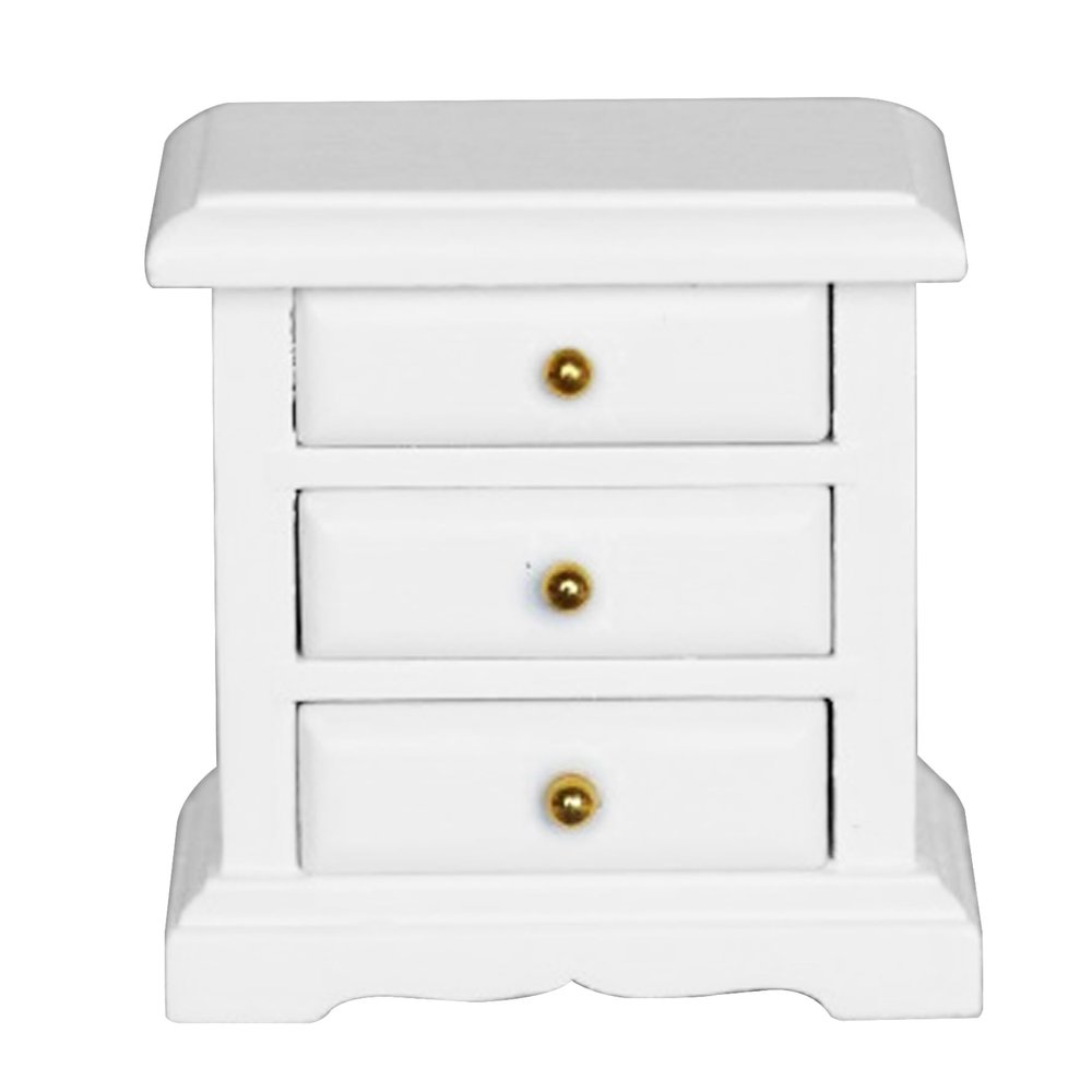 1 12 Scale Dollhouse Furniture, Wooden 3-Layer Mini Bedside Table, DIY Doll House Accessories and Furniture,Mini Bedside Table,Doll House Accessories and Furniture