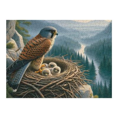 1000 Piece Animal Adult and Teen Puzzles Animals Themed Puzzles Kestrel Hawk Nest Puzzles Fun and Challenging Gifts for Friends Bedroom Decorative Art