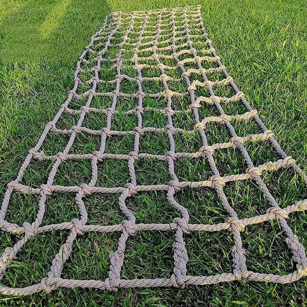 20x20 Cm Grid Playground Climbing Net for Decorative Protection Playing Safety Net Outdoor Backyard Treehouse Garden Climbing Rope Cargo Net(Size:13 * 16.4ft)