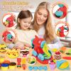 3-in-1 24 Cans Playdough Set for Toddlers Kids, Play Kitchen Ice Cream Hamburger Noodle Maker Playdough Sets for Kids Ages 3 4 5 6 7 8, Arts Crafts Play Food Toys for Boys Girls Birthday Party Favors view 2
