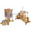 BrickCraftWorks Steam Engine Model for Adults, Watt Steam Engine Scientific Educational Model Toys Steam Pump with Boiler Generator view 3