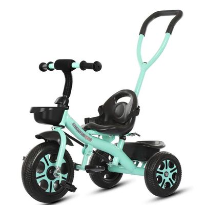 5JJJLOOOPP Tricycle Trike - Kids 3 Wheel Children's Tricycle with Push Handle Indoor and Outdoor with Storage Bin (Colour: Pink) (Green)