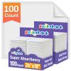 100 Pack Disposable Changing Pads for Baby, 18" x 24" Super Absorbency Disposable Underpads Large Bed Pads Absorbent Fluff Protective Table Pads Disposable Diaper Changing Pads, Leakproof view 1