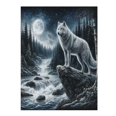 1000 Piece Adult and Teen Puzzles Animals Themed Puzzles Wolf River Fun and Challenging Gifts for Friends Bedroom Decorative Art