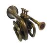 Brass Bb Mini Trumpet Pocket Bugle Horn 3 Valve Mouthpiece for Beginners or Advanced Students Best for Gift view 3