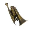 Brass Bb Mini Trumpet Pocket Bugle Horn 3 Valve Mouthpiece for Beginners or Advanced Students Best for Gift view 4