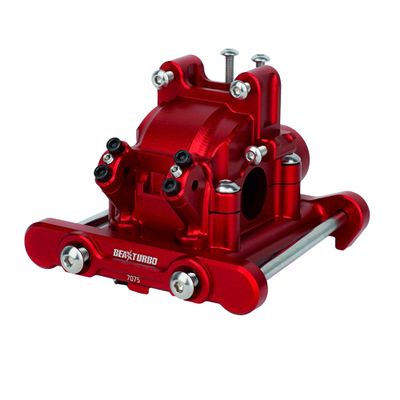 BEAXTURBO Racing Upgrade Parts CNC Aluminum #7075 Rear Gear Box Set for Losi 8IGHT-X Super Lasernut 1/6 8S (red)
