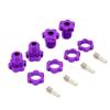 1 Set 17mm Hex Nuts Splined Wheel Hubs for traxxas E-REVO Wheel hubs 5353X 1/10 E-MAXX Summit E-REVO REVO 3.3(Purple) view 1