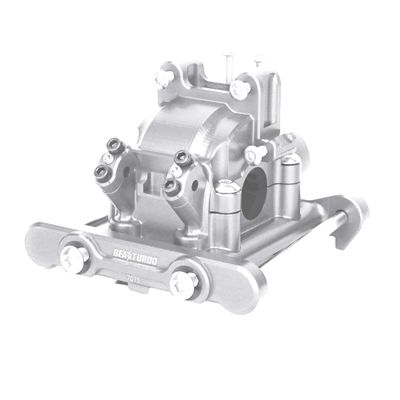 BEAXTURBO Racing Upgrade Parts CNC Aluminum #7075 Rear Gear Box Set for Losi 8IGHT-X Super Lasernut 1/6 8S (Silver)
