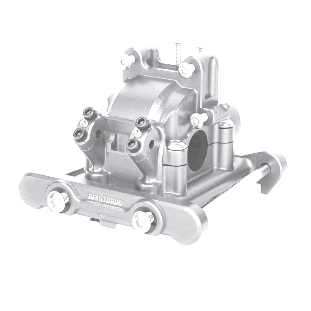BEAXTURBO Racing Upgrade Parts CNC Aluminum #7075 Rear Gear Box Set for Losi 8IGHT-X Super Lasernut 1/6 8S (Silver)