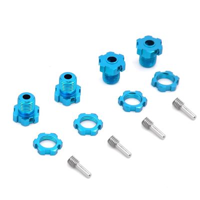1 Set 17mm Hex Nuts Splined Wheel Hubs for traxxas E-REVO Wheel hubs 5353X 1/10 E-MAXX Summit E-REVO REVO 3.3(Sky Blue)