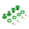 1 Set 17mm Hex Nuts Splined Wheel Hubs for traxxas E-REVO Wheel hubs 5353X 1/10 E-MAXX Summit E-REVO REVO 3.3(Green) view 1