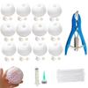 12 PCS Milky Blank Skins Empty Stress Ball DIY Kit Expander Tool Evacuating Device for DIY Stress Balls Press Balls (Classic, 12, pcs) view 1