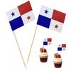 100 Pcs Panama Flag Panamanian Toothpick Flags, Cocktail Picks Mini Stick Cupcake Toppers Country Picks Party Decoration Celebration Cocktail Food Bar Cake Flags view 1