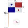 100 Pcs Panama Flag Panamanian Toothpick Flags, Cocktail Picks Mini Stick Cupcake Toppers Country Picks Party Decoration Celebration Cocktail Food Bar Cake Flags view 2