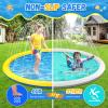 127 inch Extra Large Non-Slip Splash Pad Sprinkler for Kid and Dog, Kiddie Dog Pool, Toddler Outdoor Toys for Ages 3-12 Boys Girls, Summer Outdoor Water Kids Toys, Parent Games, Backyard, Lawn view 2