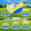 127 inch Extra Large Non-Slip Splash Pad Sprinkler for Kid and Dog, Kiddie Dog Pool, Toddler Outdoor Toys for Ages 3-12 Boys Girls, Summer Outdoor Water Kids Toys, Parent Games, Backyard, Lawn view 4