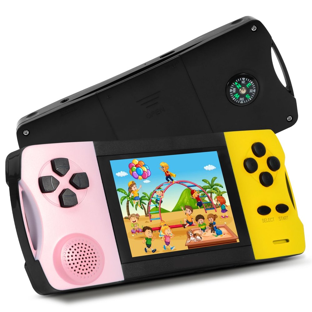 JJFUN Kids Portable Retro Handheld Game,Buit in 138 Claasic Games and 3.2'' IPS Screen, Rechargeable Portable Toy for Home/Car/Travel/On-The-go Fun, Perfect Birthday for Girls Ages 3-12