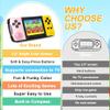 JJFUN Kids Portable Retro Handheld Game,Buit in 138 Claasic Games and 3.2'' IPS Screen, Rechargeable Portable Toy for Home/Car/Travel/On-The-go Fun, Perfect Birthday for Girls Ages 3-12 view 3