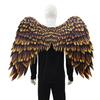 Anbaby 3D Printed Angel Wings Costume | Realistic Non-Woven Fabric Wings for Cosplay, Halloween, Theme Parties (Black Gold) view 2