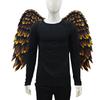 Anbaby 3D Printed Angel Wings Costume | Realistic Non-Woven Fabric Wings for Cosplay, Halloween, Theme Parties (Black Gold) view 3