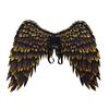 Anbaby 3D Printed Angel Wings Costume | Realistic Non-Woven Fabric Wings for Cosplay, Halloween, Theme Parties (Black Gold) view 4