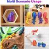 bgezxuy 4 Pcs Mini 3D Printed Dragon Eggs with Dragons Inside, Articulated Crystal Dragon in Dinosaur Egg, Birthdays, Halloween Decorations Indoor Outdoor for Girls Boys (MINI-LD) view 4