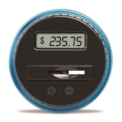 1.8l Transparent Piggy Bank Savings Coin Rack Real-Time Coin Counting with Led Screen Suitable for Adults and Children