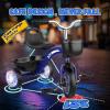 Kkdi Toddler Tricycle for 1-3 3-4 Year Olds, Toddler Baby Bike, 2 3 4 Year Old Boys Girls Birthday Gifts, Outdoor Riding Toys for Ages 2-4, 3-Level Adjustable Seat, 3 Color Light Wheels, 2 Baskets view 3