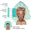 3 Swim Method Add Bed More Comfortable Mambobaby Float with Tail and Canopy Non-Inflatable Baby Swim Float Mambo Float Smart Swim Trainer Infant Swim Pool Float Swim Ring for 3-24months Girls Boys view 2
