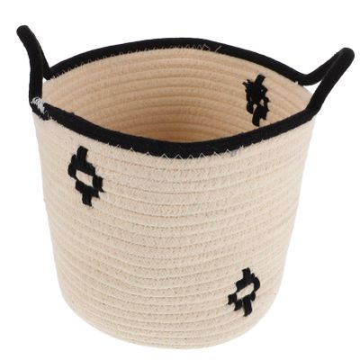 ABOOFAN Cotton Rope Woven Storage Basket for Living Room Organization Capacity Sundries Holder for Toys Blankets and Makeup Soft Cotton Design Minimalist Home Decor
