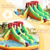 Eachup Inflatable Water Slide Double Water Slide,14.5x12FT Water Slide Park for Racing Fun,Water Cannons,480W Blow Inflatable Water Park for Backyard Party Gifts view 4