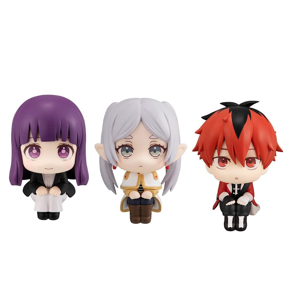 3pcs Frieren Figure Fern Action Figure Stark Look up Figure 11cm Sitting Position Anime Statue Models Desktop Decoration Collectibles Gift